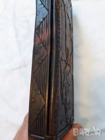 Уникат стара дървена резбована кутия за бижута, снимка 9 - Декорация за дома - 31603403