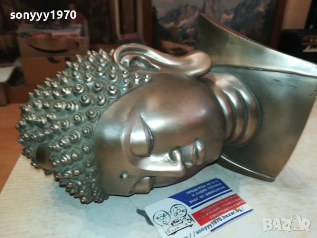 БУДА//ШИВА БЮСТ-25Х16Х13СМ-ВНОС АНГЛИЯ 2310231702, снимка 2 - Антикварни и старинни предмети - 42689315