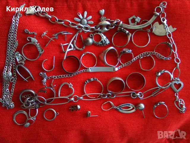 100 грама сребърни накити за поправка за реставрация за части или за материал 50623, снимка 16 - Колиета, медальони, синджири - 50243230