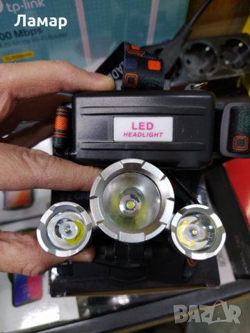ЧЕЛНИК фенер с акумулаторни LI -ION батерии и мощни 3 LED диоди, снимка 2 - Къмпинг осветление - 35442686