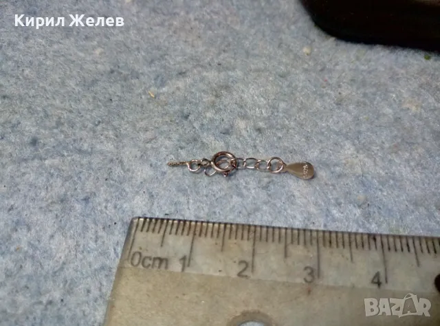 СТАРА СРЕБЪРНА ЗАКОПЧАЛКА За КОЛИЕ ВЕРИЖКА ГРИВНА РОДИРАНО СРЕБРО S925 КАРАБИНКА За ЛАНЧЕ 49927, снимка 2 - Други - 49147789