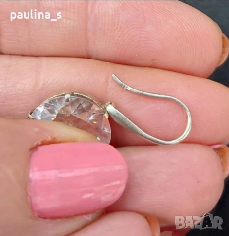 Два различни чифта / Сребърни обеци с Моисанит / проба 925  , снимка 13 - Обеци - 35616027