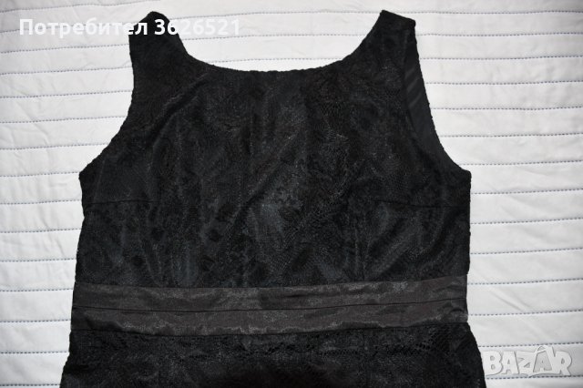 Черна официална рокля Dika, имитираща дантела, размер 44., снимка 3 - Рокли - 39481558