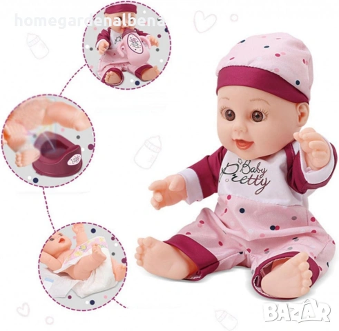 Реалистична Кукла Новородено 27см + Чанта за аксесоари, снимка 2 - Кукли - 54181535