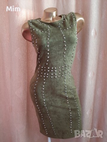 Drove de copies S/ M Тревисто зелена рокля с капси , снимка 4 - Рокли - 39088979