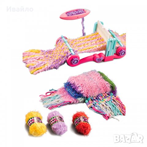 Комплект тъкачен стан, прежда, мъниста и конци - Код 3709