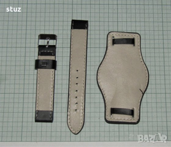 Кожени каишки за мъжки часовници, с подложка, снимка 8 - Каишки за часовници - 30205386