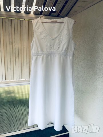 Красива бяла рокля FRANSA, снимка 2 - Рокли - 29559983