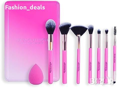 Нов Луксозен Сет Четки за грим Revolution козметика жени подарък, снимка 2 - Други - 42849665