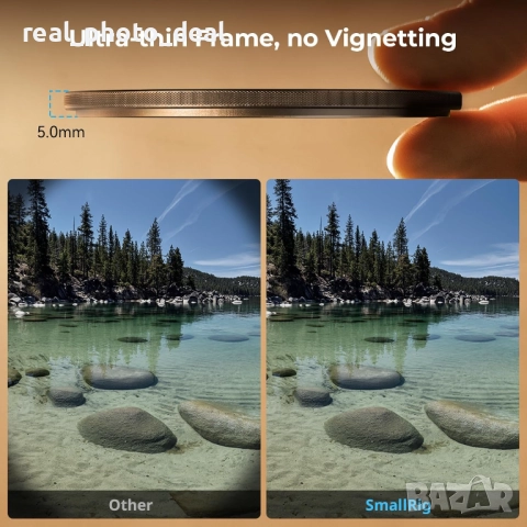 SMALLRIG 67mm Magnetic CPL - магниен филтър с кръгова поляризация - чисто нов, снимка 6 - Обективи и филтри - 52652144