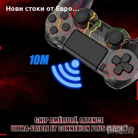 контролер за PS4,RGB безж контролер Pro контролер с LED светлина,3.5 мм аудио жак,двойна вибрация, снимка 9 - Аксесоари - 50988424