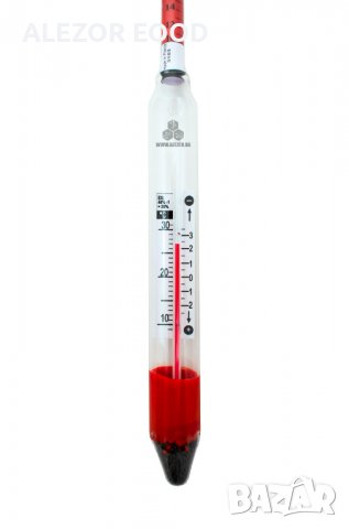 Хоби спиртомер 0 до 100 %, Вграден термометър, дължина 335мм, 20204087, снимка 3 - Други стоки за дома - 35764564