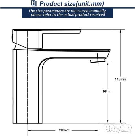 Смесител за мивка SB10009, снимка 3 - Смесители - 42888046