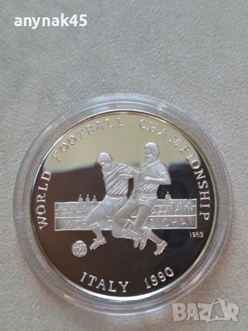Сребро СПФ Италия 1990, снимка 3 - Нумизматика и бонистика - 53909402