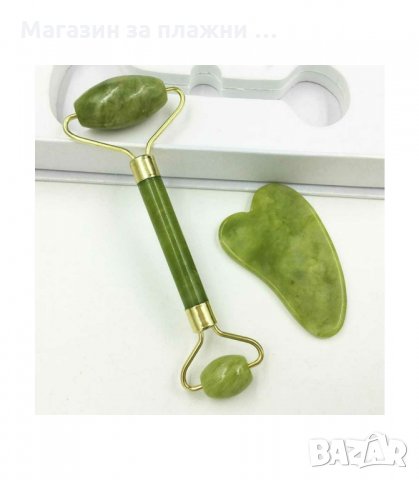 НЕФРИТЕН РОЛЕР ЗА МАСАЖ НА ЛИЦЕ И ТЯЛО С ДВЕ ГЛАВИ - код 2870, снимка 10 - Масажори - 34148920