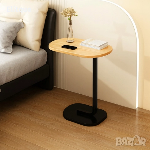 Многофункционална C-образна масичка за кафе, за хол и спалня. 2 варианта, снимка 4 - Маси - 52888842