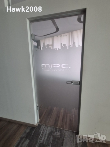 Спешно Комплект стъклена фирмена стъклена интериорна врата, снимка 3 - Интериорни врати - 51736235