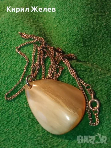 СТАРИННО СРЕБЪРНО КОЛИЕ СРЕБРО 835 ПРОБА с МЕДАЛЬОН от ШЛИФОВАН РОГ МАЙСТОРСКО РЕТРО БИЖУ 26632, снимка 16 - Колиета, медальони, синджири - 46282350