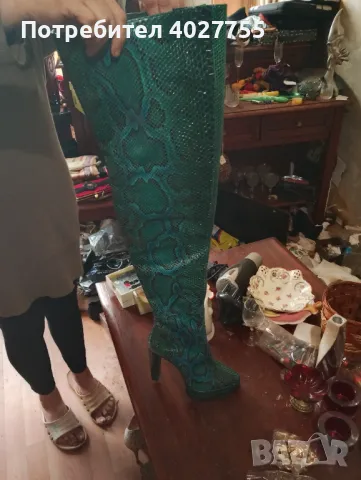 Змийски ботуши естествена кожа.Чисто нови, дизайнерски , снимка 1