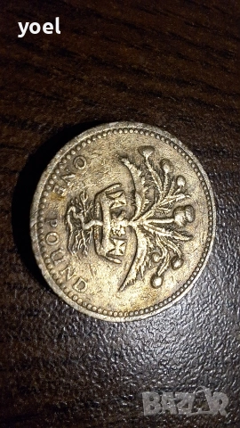 Монета 1 ONE POUND 1984 г., снимка 2 - Нумизматика и бонистика - 54358522