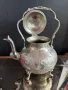 старинен чайник месинг посребрен, снимка 2