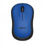 Мишка Безжична Logitech M220 1000dpi 3btn Синьо Черна Оптична Wireless Mouse