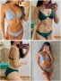 Секси бикини едноцветен бански костюм с банели, 13цвята, снимка 2