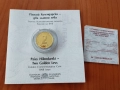 2 лева 2022 година "П. Хилендарски" - злато, проба 999/1000, снимка 1