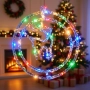 Въртяща се LED Коледна Декорация – Магически светъл ринг за празничен уют, снимка 6