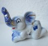 Слонове различни и висулка: 2 обувки и синьо слонче, слон обувка с ток фигура статуетка, снимка 2