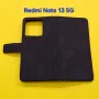 Redmi Note 13 5G калъф страничен с прегради черен син златен червен, снимка 8