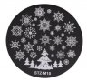 STZ-M010 снежинки Коледен Коледна кръгла плочка / щампа шаблон за печат на нокти маникюр