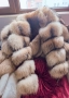 Палто с естествен косъм от сребърна лисица, снимка 13