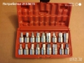 TRIDENT TOOLS 18бр 3/8 DRAIN PLUG KEY SET вложки камъни комплект, снимка 1