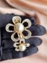 Красива метална шнола в златисто с перли и кристали и закопчаване с френски механизъм , снимка 18