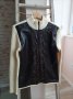 Дизайнерска жилетка, 100% естествена кожа и памук , снимка 3