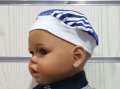 Нова бебешка моряшка барета синьо, бяло и лилаво, възраст до 6 месеца, снимка 4