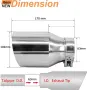 Спортен хромиран накрайник за ауспух 63mm до 102mm , снимка 3