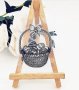Великденска кошница с яйца силиконов гумен печат декор украса за бисквитки фондан Scrapbooking, снимка 1 - Други - 37030278