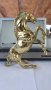 Страхотна антикварна английска бронзова фигура статуетка пластика плътен бронз , снимка 4