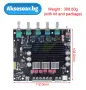 Цифров усилвател клас D с Bluetooth TPA3221 ST21PRO захранване DC 12–30V 2.1 канала 100W x 2 + 200 W, снимка 4