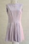 Светлолилава къса рокля с розов елемент Soleil - L, снимка 1 - Рокли - 42793802