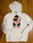 Оригинална бяла блуза Moschino 100 % памук памучна универсален размер суичър суитшърт с качулка, снимка 5
