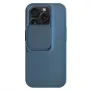 Силиконов калъф Camshield Soft за iPhone 15 Pro, Тъмно син, снимка 1