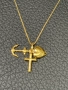 Златен Ланец синджир  с вяра надежда любов  златно ланче 14 к 585 gold zlato zlatni lanec lance, снимка 4