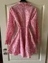 Разкошна къса  ежедневна елегантна рокля бяло и розово 100 % памук памучна , снимка 4