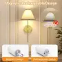 Смарт LED аплици 2 бр. акумулаторни с дистанционно, RGB, снимка 6