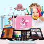 Детски комплект за рисуване в куфарче с двулицев октопод, снимка 1 - Ученически пособия, канцеларски материали - 42808252