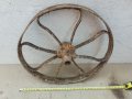 ковано възрожденско колело от талига, двуколка, каруца и др., снимка 4