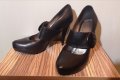 Нови черни кожени обувки на ток 38 номер, снимка 6